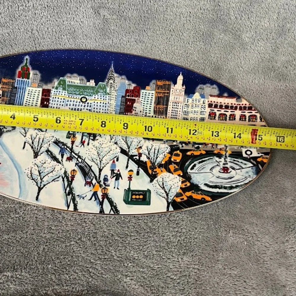 Anthropologie Holiday in the City Serving Platter Festive NYC Christmas